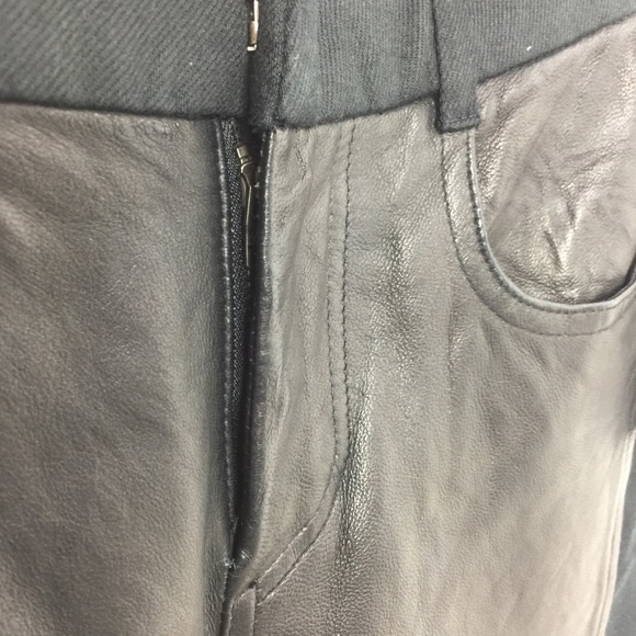 Helmut Lang Leather Panel Skinny Jeans Black 24 - Picture 16 of 16